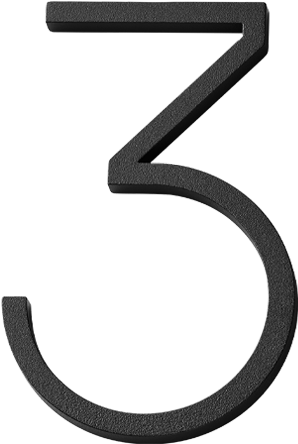 Black Number3 Symbol PNG