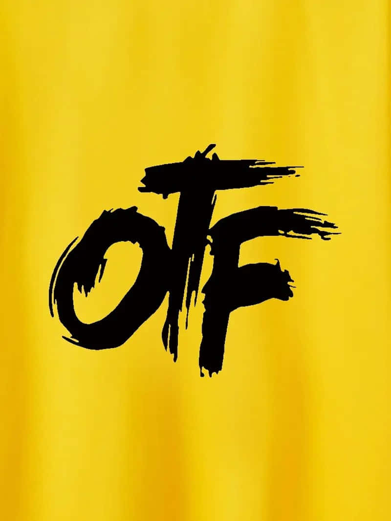 Black O T F Logo Yellow Background Wallpaper