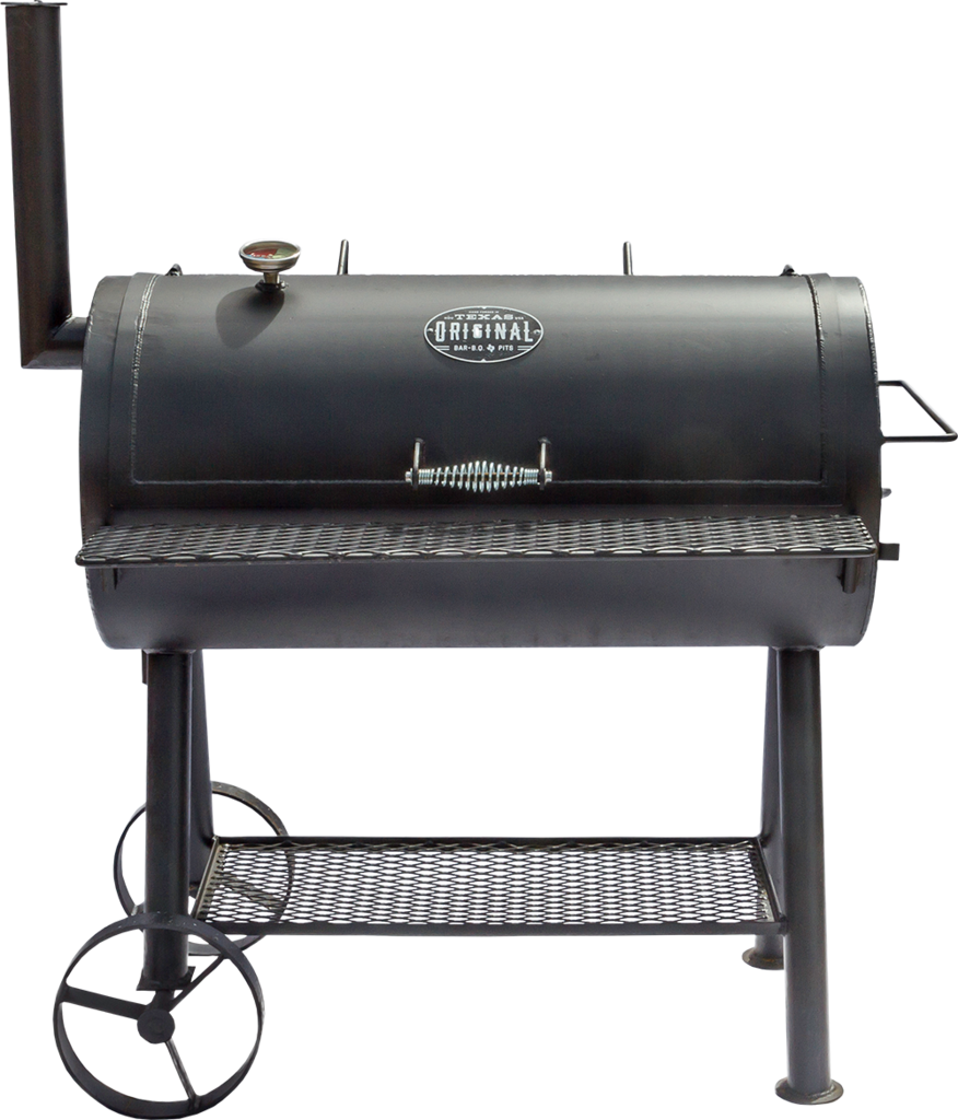 Black Offset Smoker Grill PNG