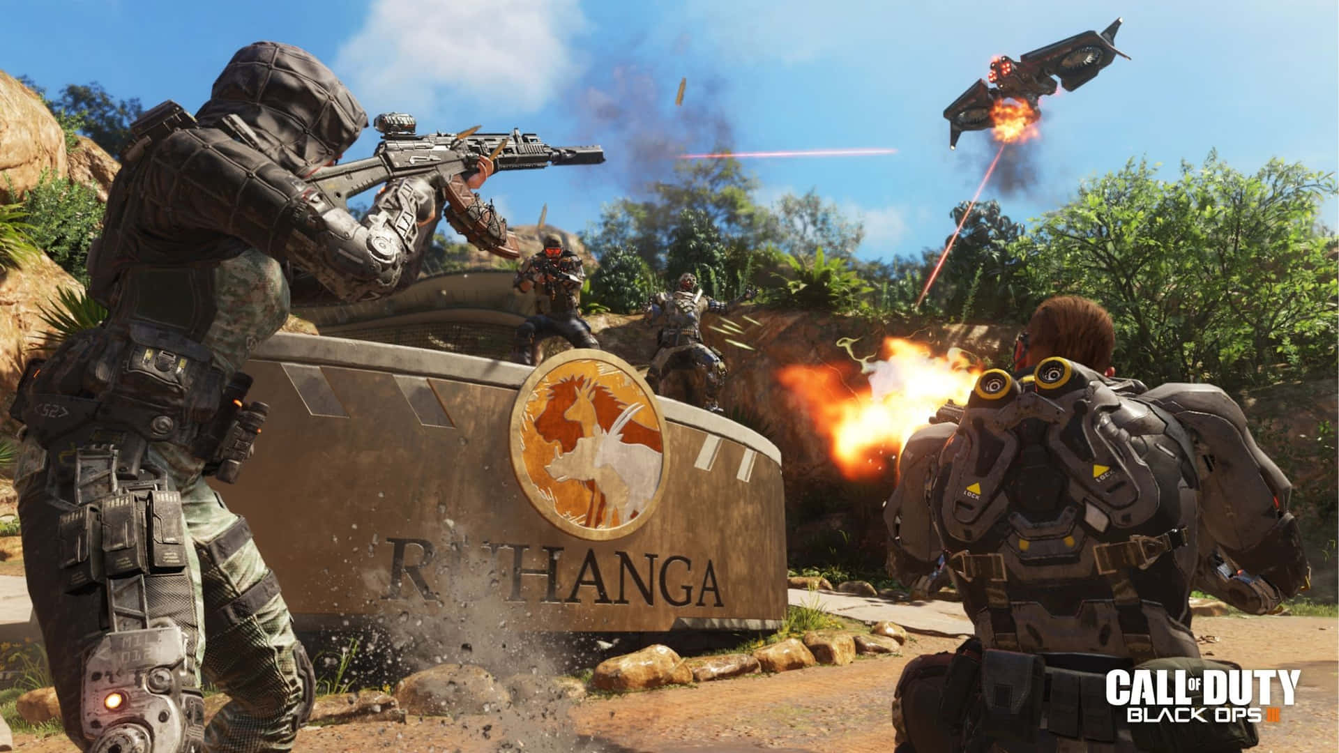 Join the fight with the latest edition of Call of Duty- Black Ops 3 Wallpaper
