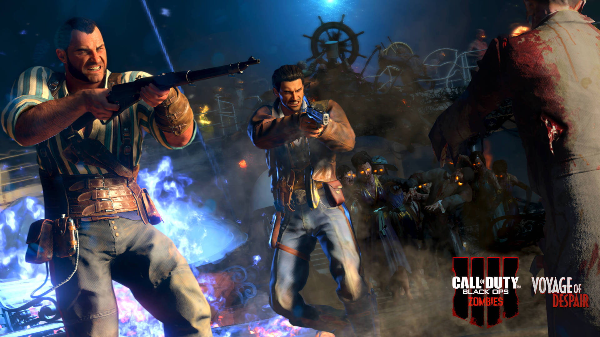 Take on the hordes of Undead in Call of Duty: Black Ops 4 Zombies Wallpaper