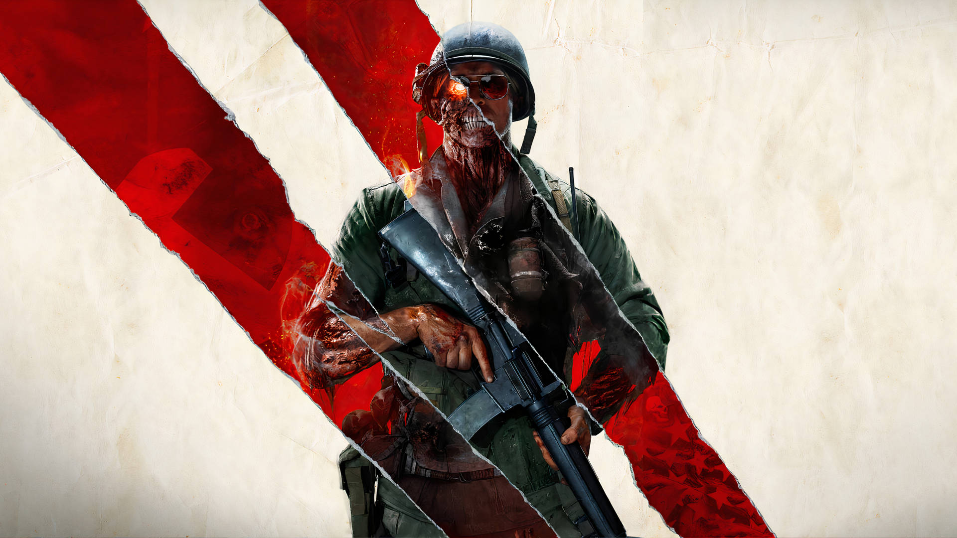 Black Ops 4 Zombies Soldier Red Scratch Wallpaper