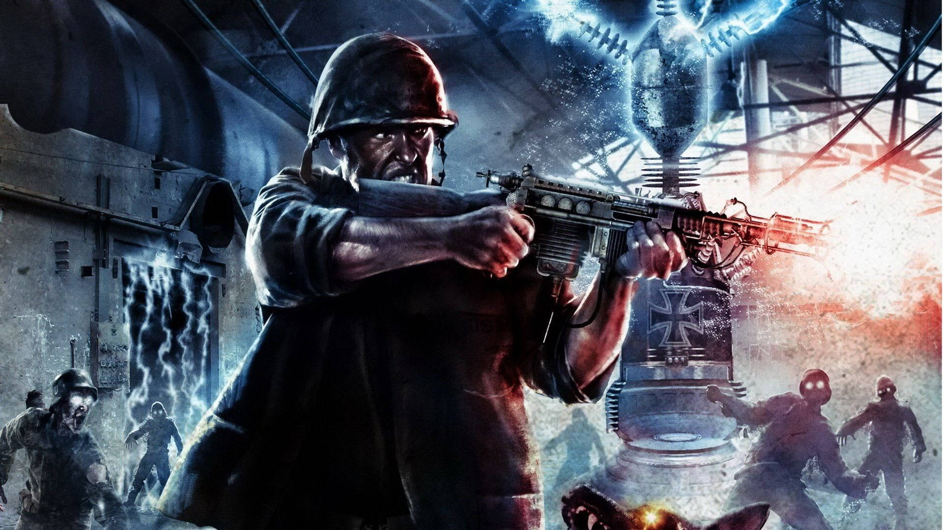 Black Ops 4 Zombies Flamethrower Attack Wallpaper