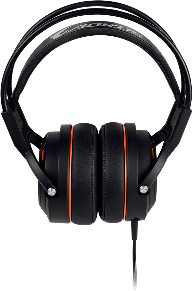 Black Orange Gaming Headset PNG