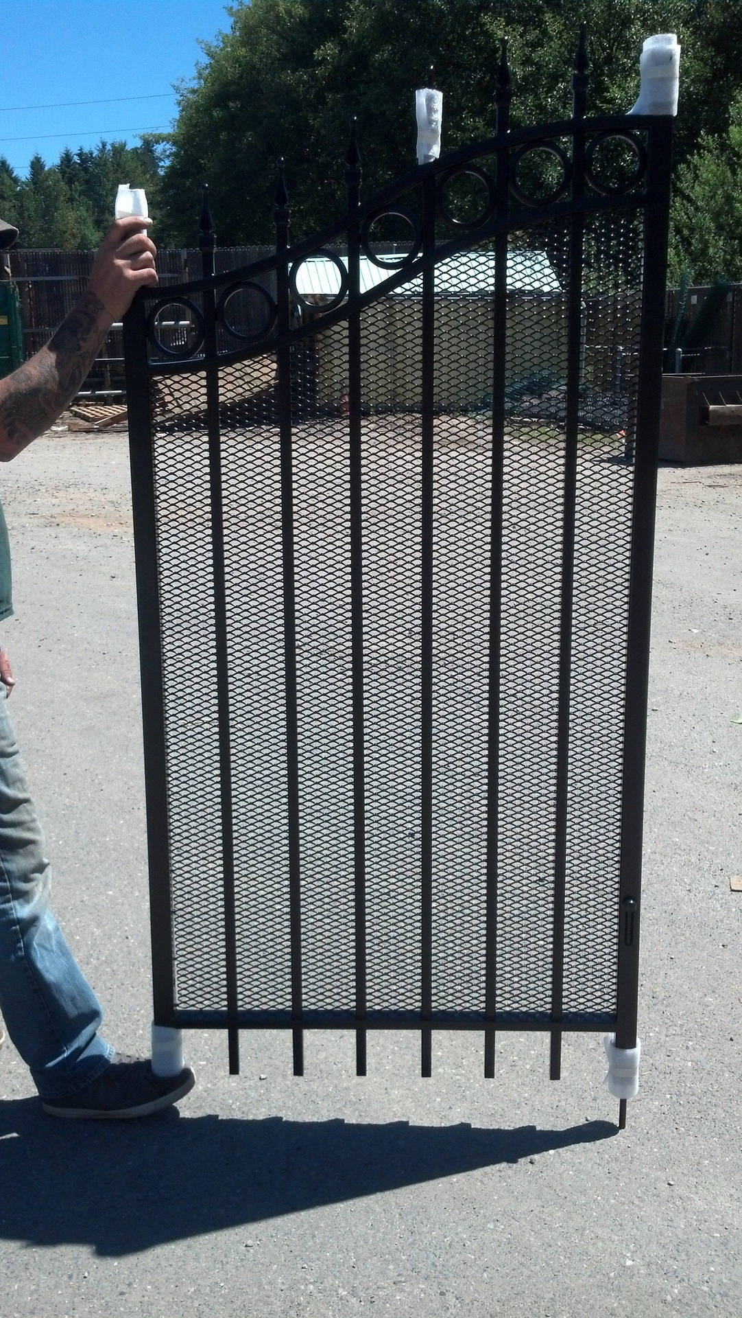 Black Ornamental Iron Gate Outdoors Picture