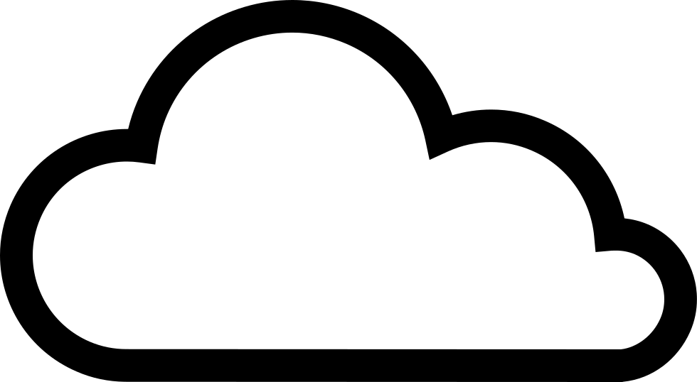 Black Outline Cloud Icon PNG