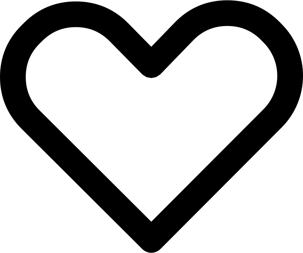 Download Black Outline Heart Icon | Wallpapers.com