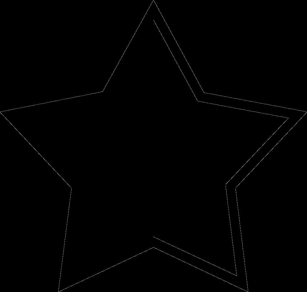 Black Outline Star Shape PNG