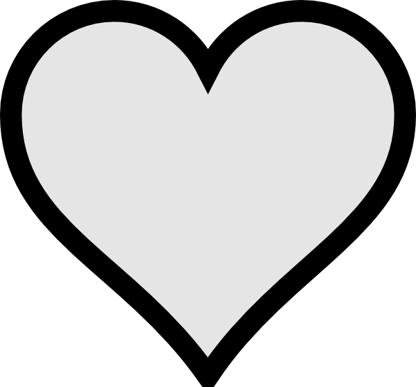 Black Outline Transparent Background Heart PNG