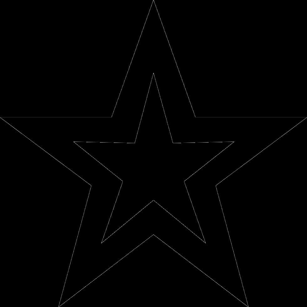 Black Outlined Star Graphic PNG