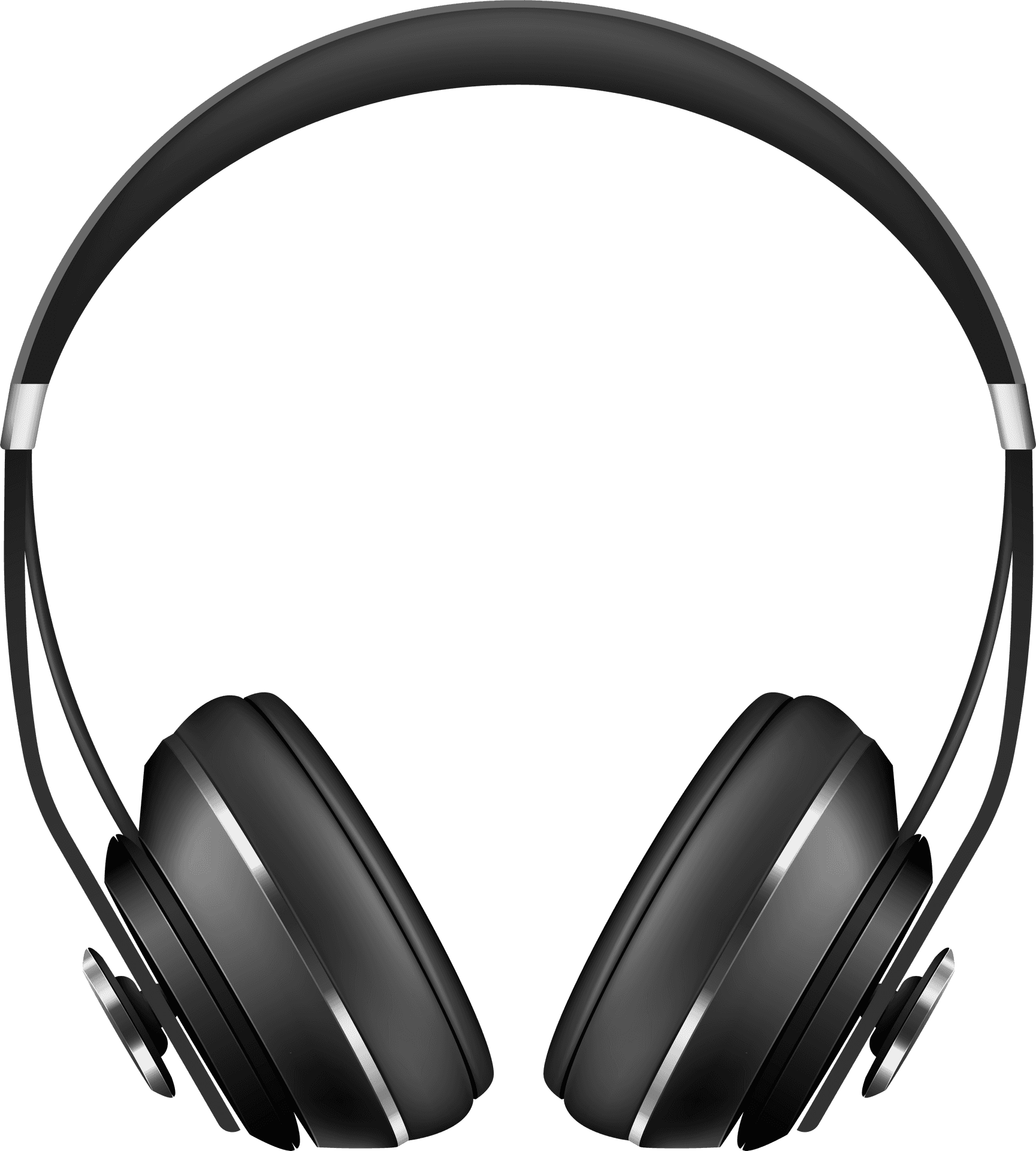 Black Over Ear Headphones PNG