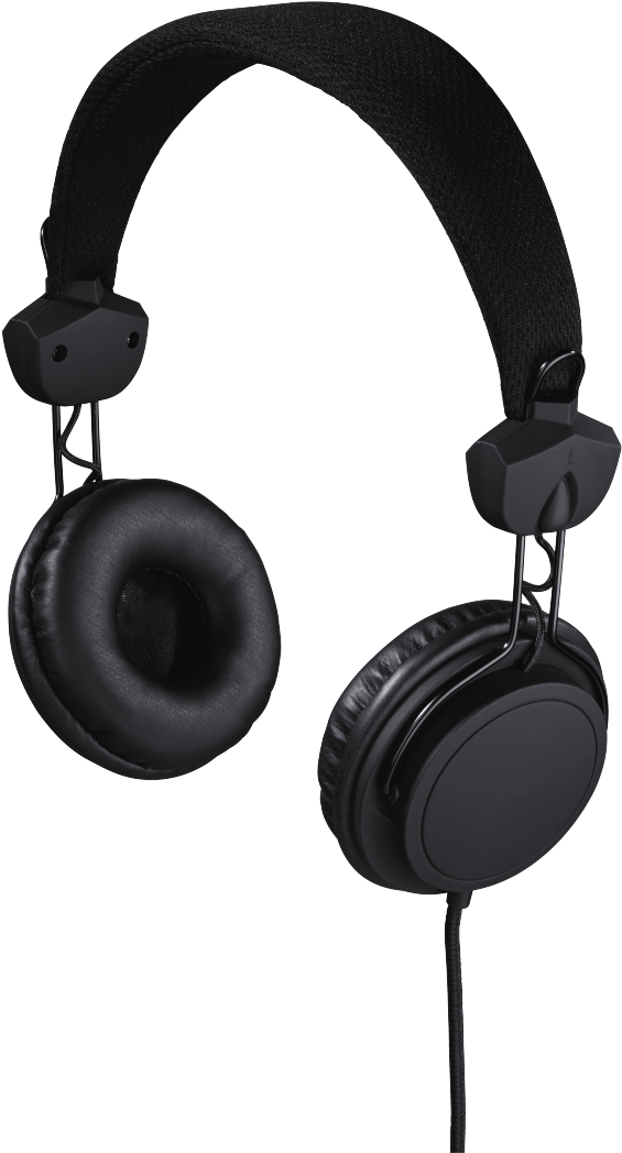 Black Over Ear Headphones PNG
