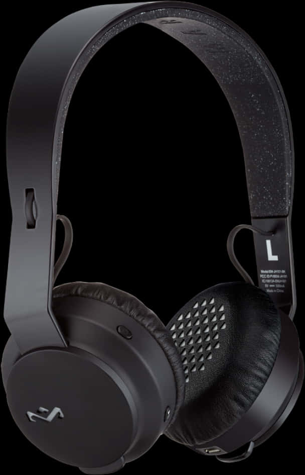 Black Over Ear Headphones PNG