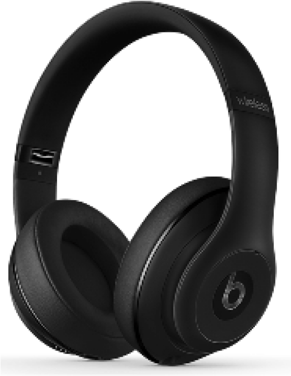 Black Over Ear Headphones PNG