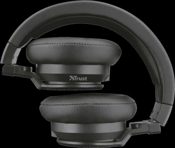 Black Over Ear Headphones PNG