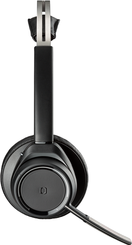 Black Over Ear Headphonewith Microphone PNG