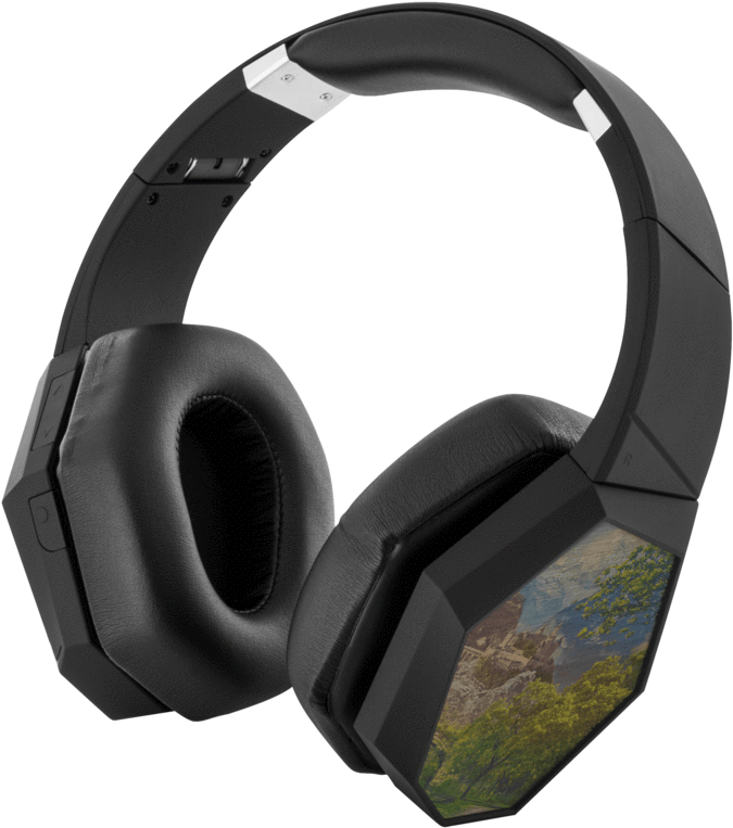 Black Over Ear Headset PNG