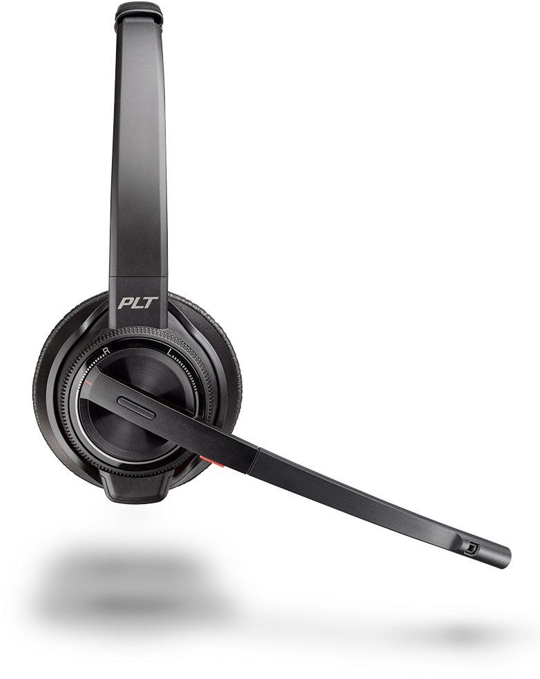 Black Over Ear Headsetwith Microphone PNG