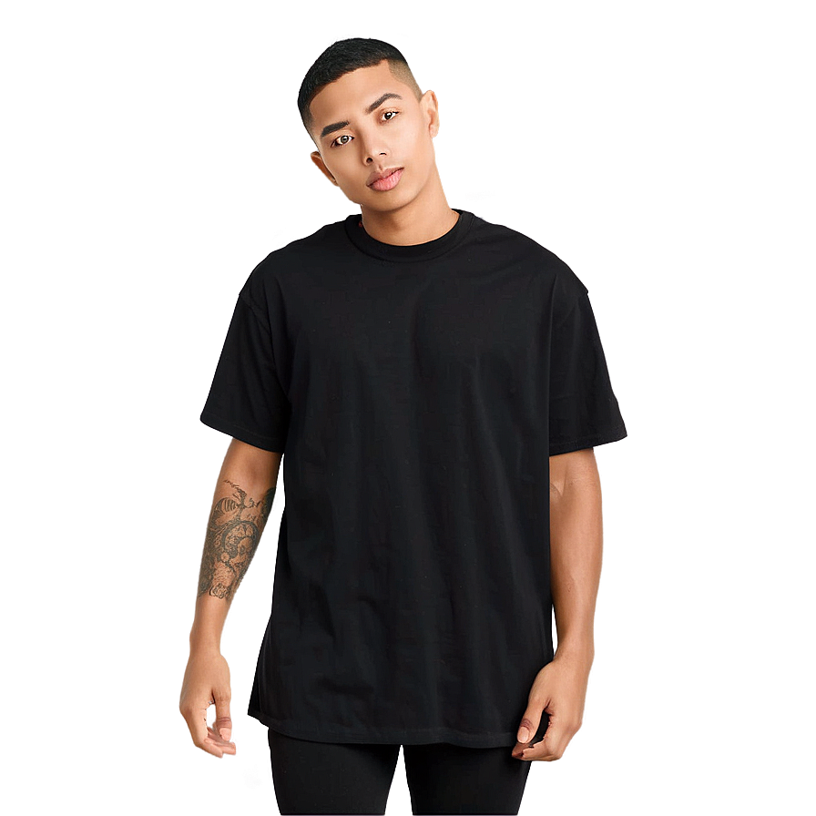 Download Black Oversized Shirt Png Awo66 | Wallpapers.com