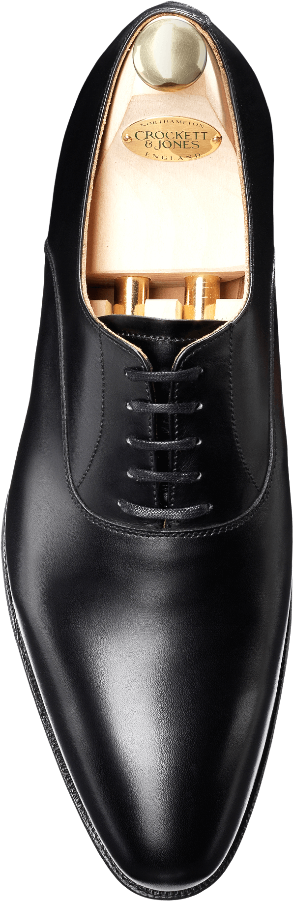 Black Oxford Shoe Top View PNG