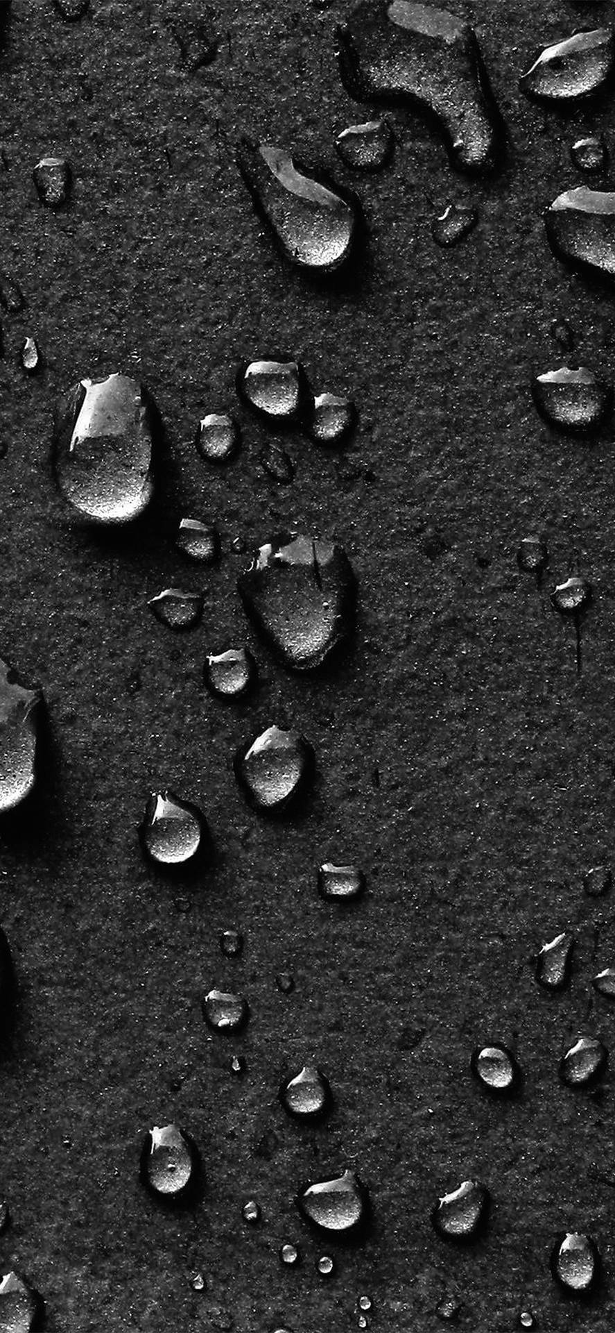 Schwarzweißes Foto Von Wassertropfen Auf Einer Oberfläche Wallpaper