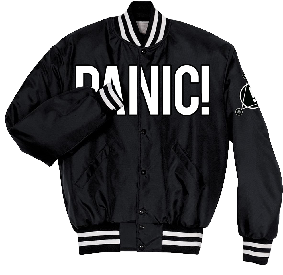 Black Panic Varsity Jacket PNG