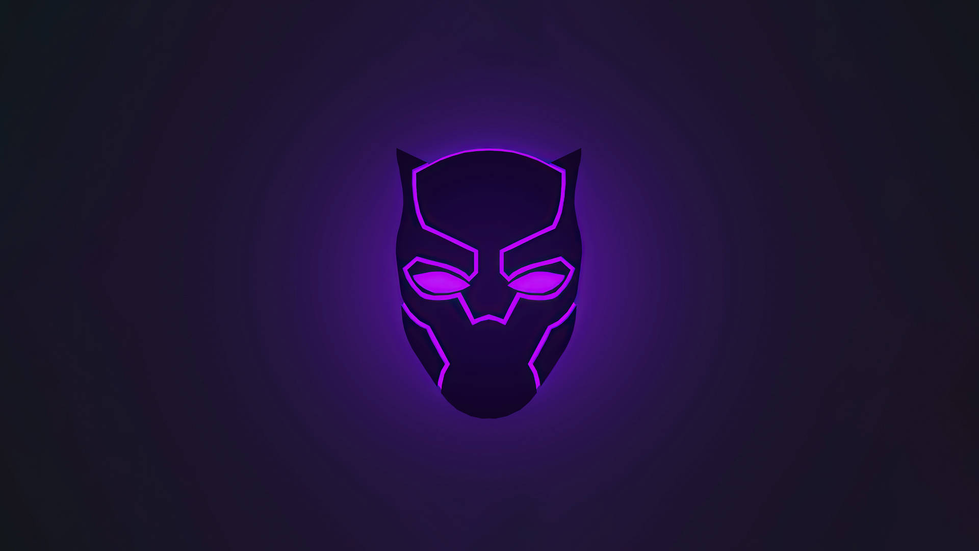 Black Panther 4k Ultra Hd Dark Neon Logo Wallpaper