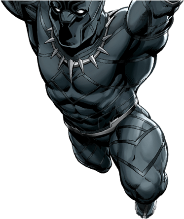 Black Panther Action Pose PNG