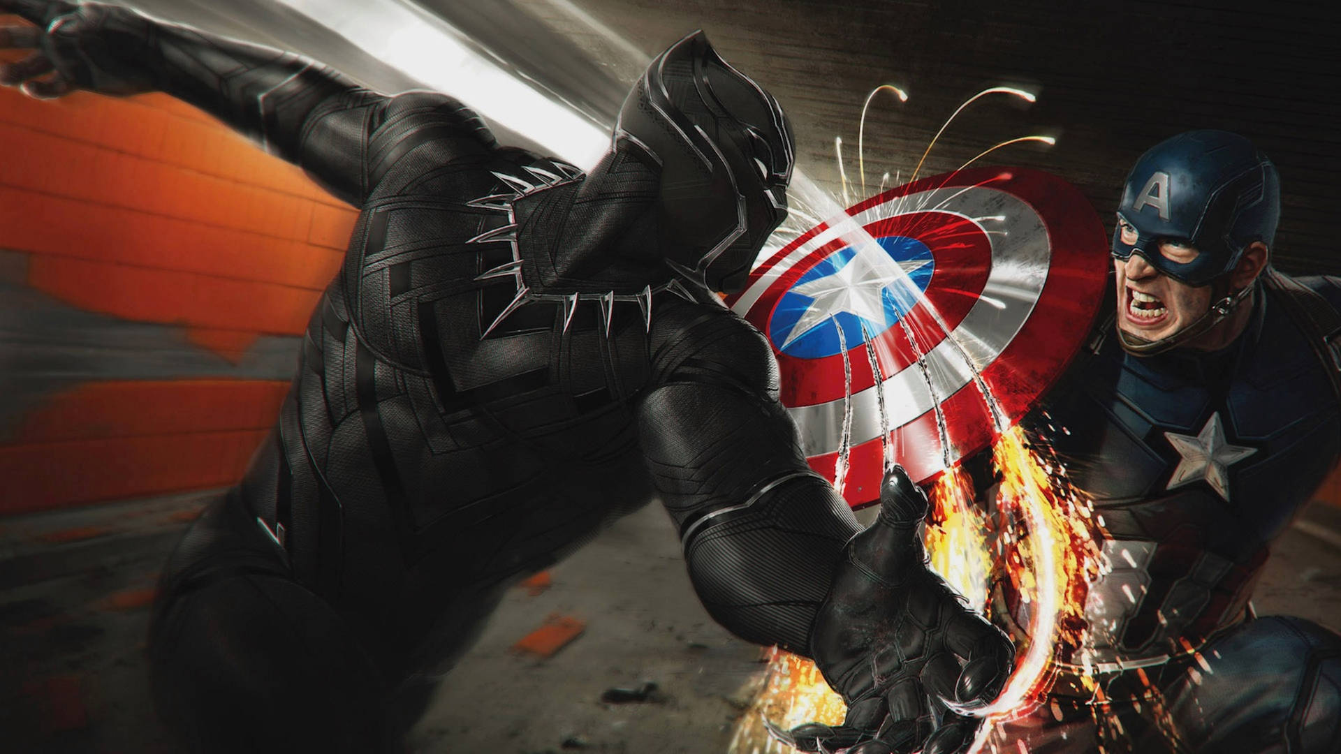 Black Panther And Captain America Civil War Wallpaper