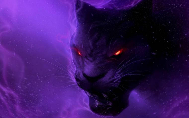 Black Panther Animal Purple