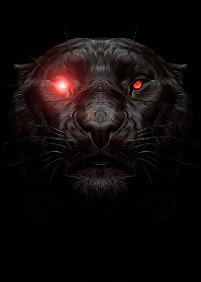 Black Panther Animal Red Eyes Wallpaper