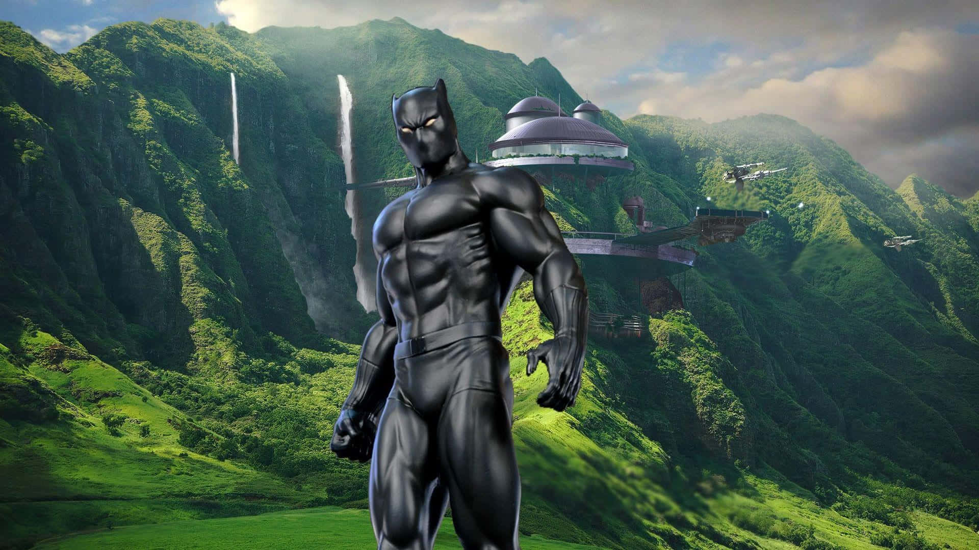 Upplevett Actionfyllt Äventyr Med Black Panther