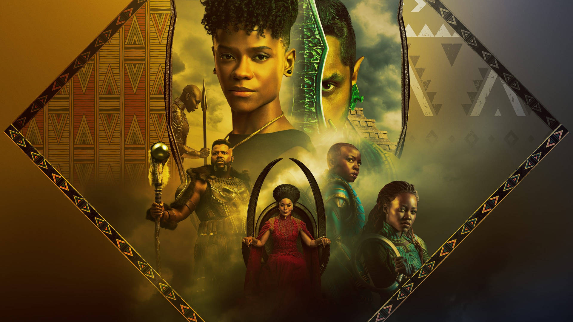 Black Panther Characters In Wakanda Forever Wallpaper