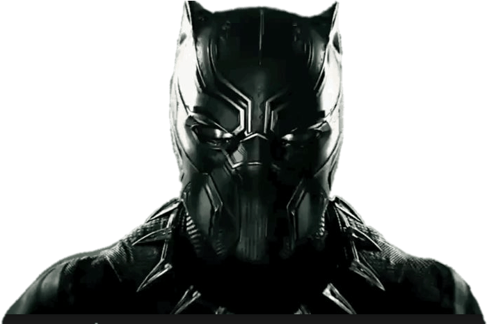 Black Panther Costume Portrait PNG