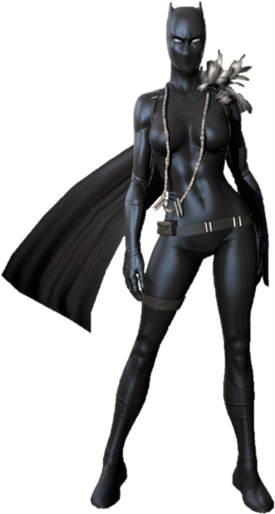 Black Panther Costume Pose PNG
