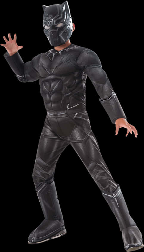 Black Panther Costume Pose PNG