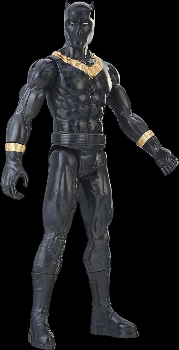 Black Panther Full Costume Stance PNG