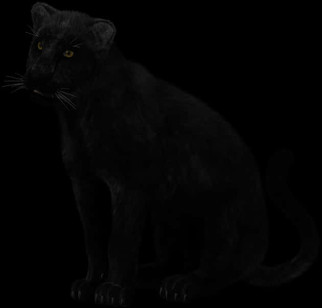 Black Panther In Darkness PNG