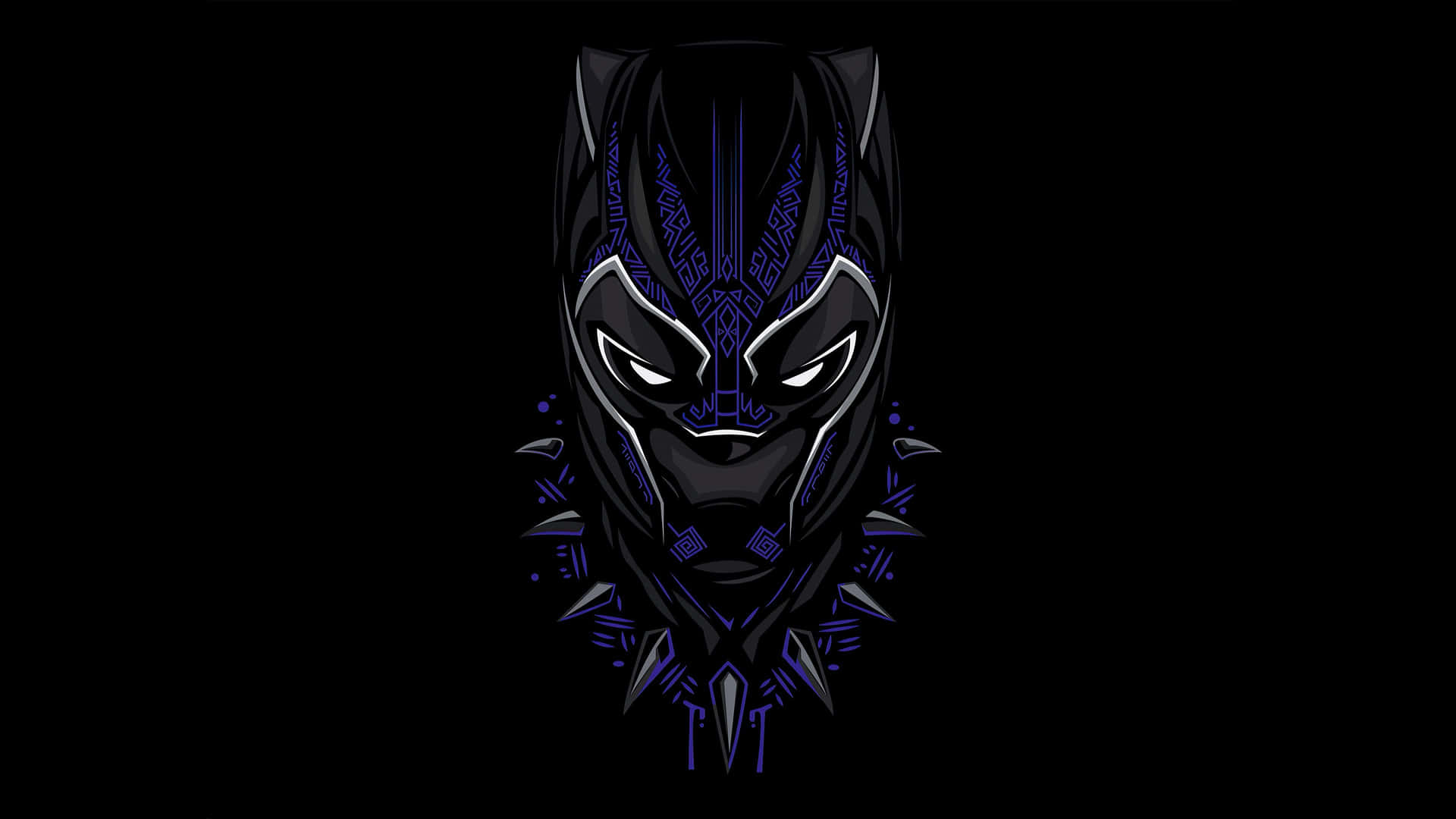Bowing Head Of Black Panther Landscape Wallpaper