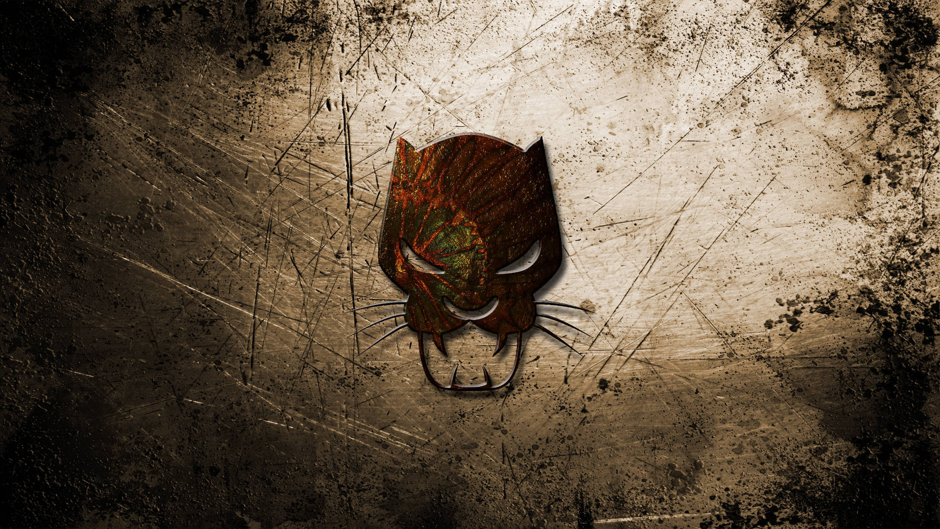 Official logo of the Marvel superhero Black Panther Wallpaper