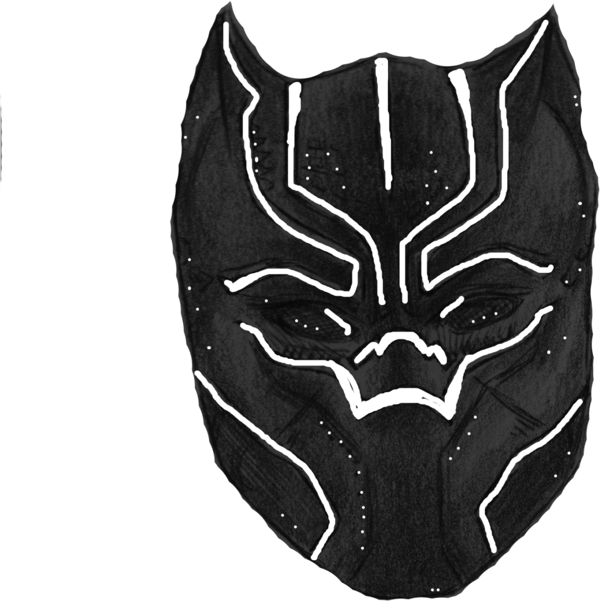 Black Panther Mask Artwork PNG