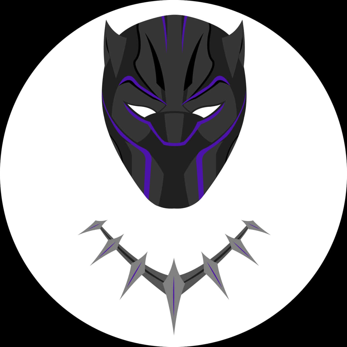 Black Panther Mask Graphic PNG