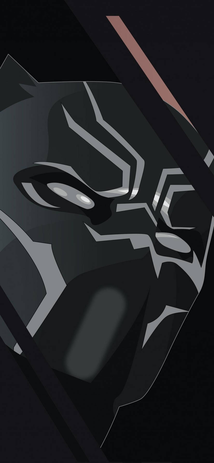 Black Panther Mask Marvel iPhone X Wallpaper