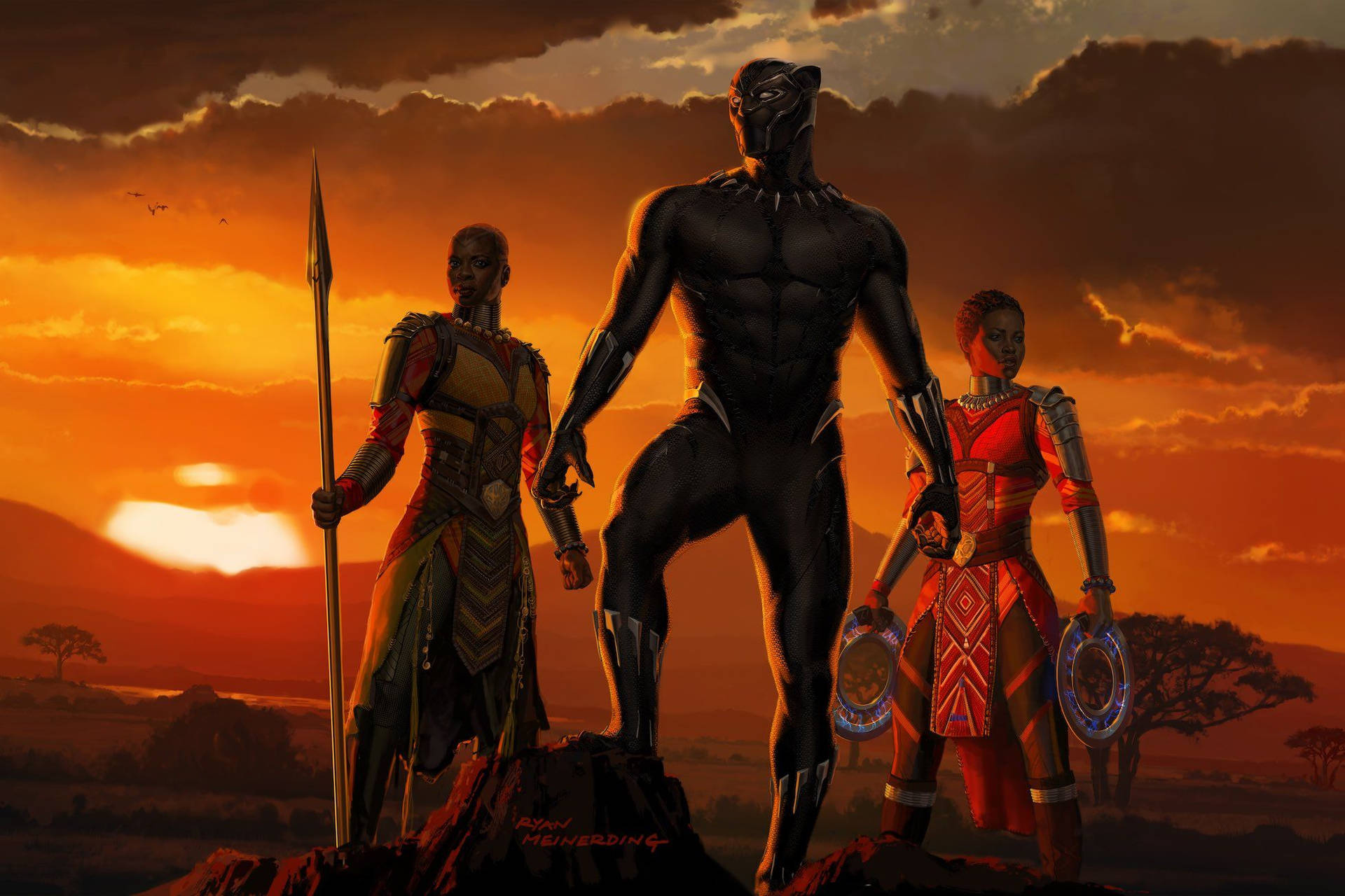 Black Panther Movie Artwork Background