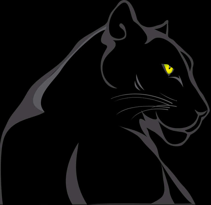 Black Panther Silhouette Art PNG
