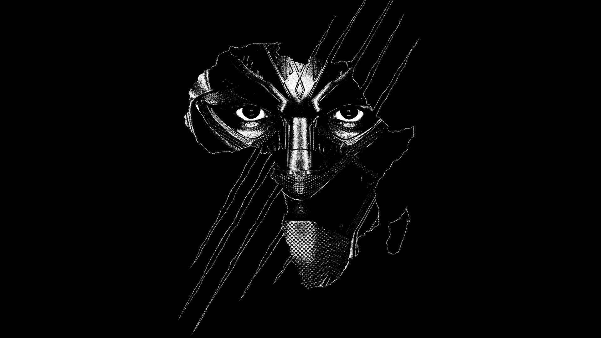 Download Black Panther Silhouette Scratch Wallpaper 