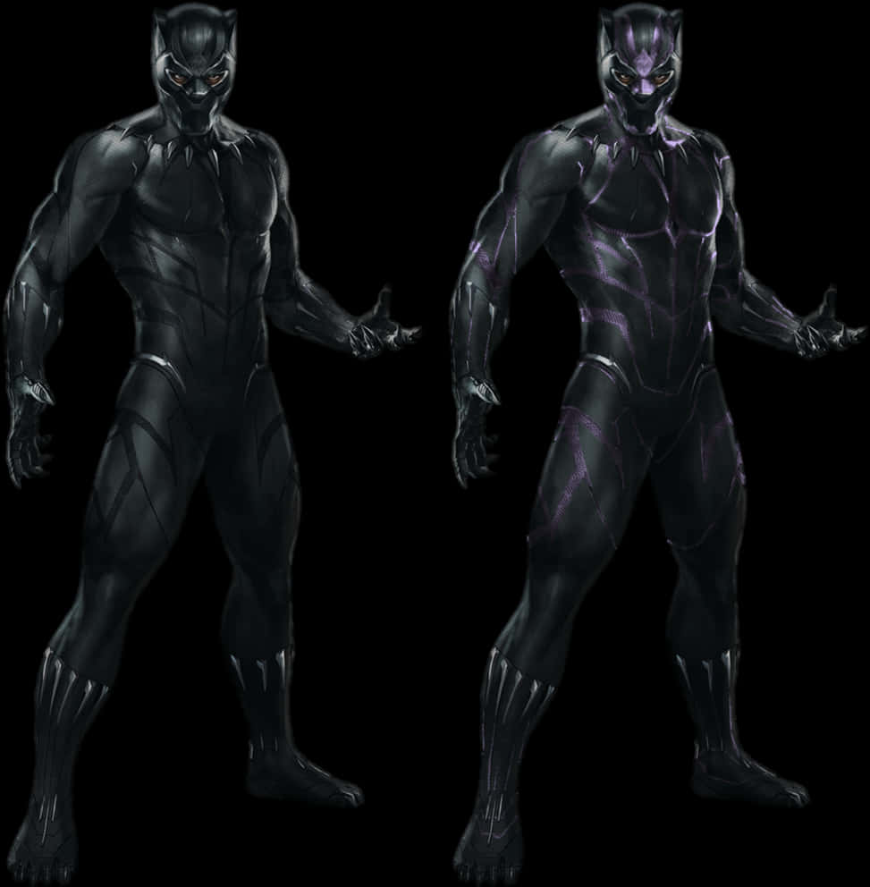 Black Panther Suit Comparison PNG