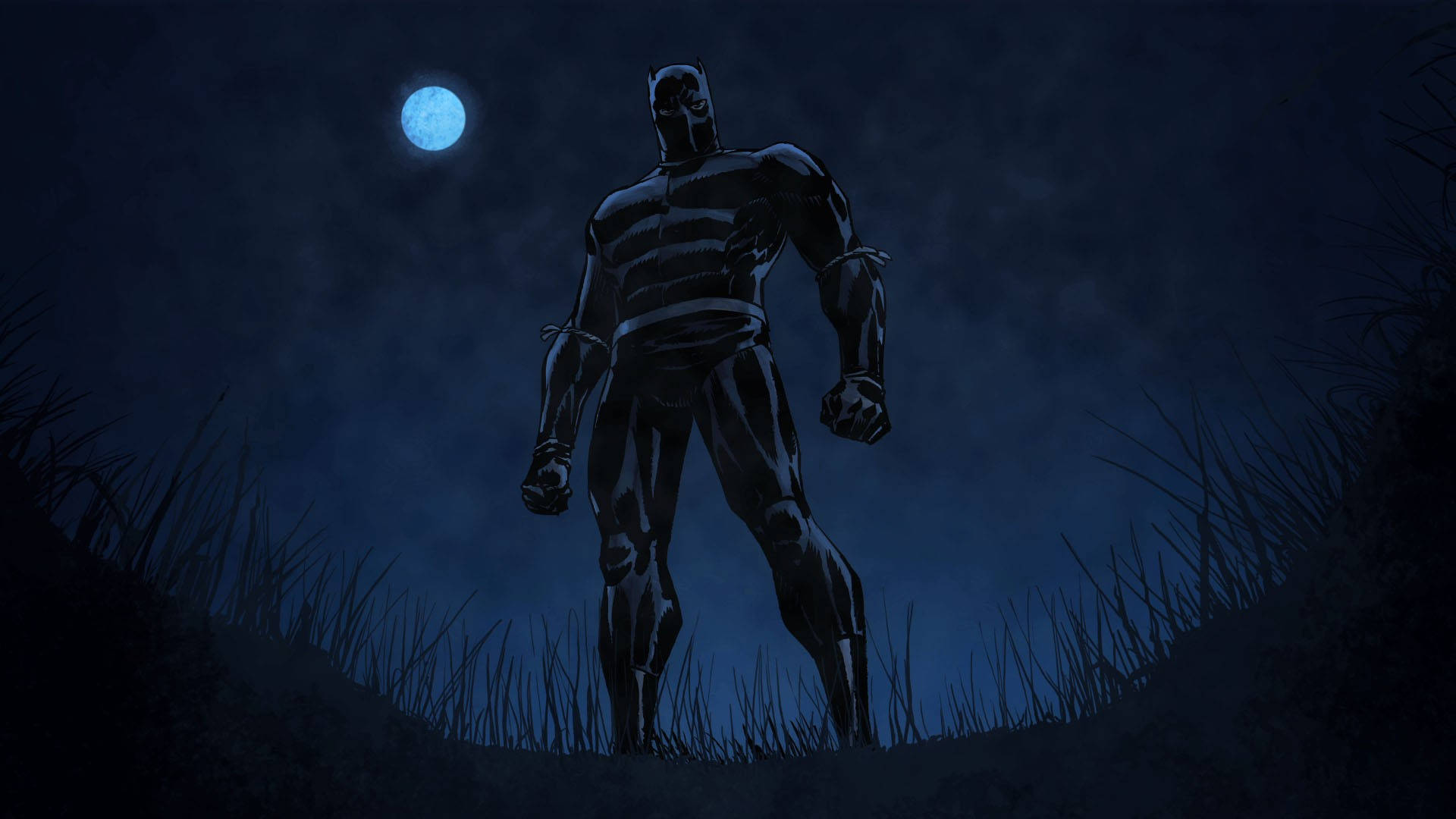 Papelde Parede De Computador Ou De Celular Com Tema Do Super-herói Pantera Negra Dos Quadrinhos. Papel de Parede