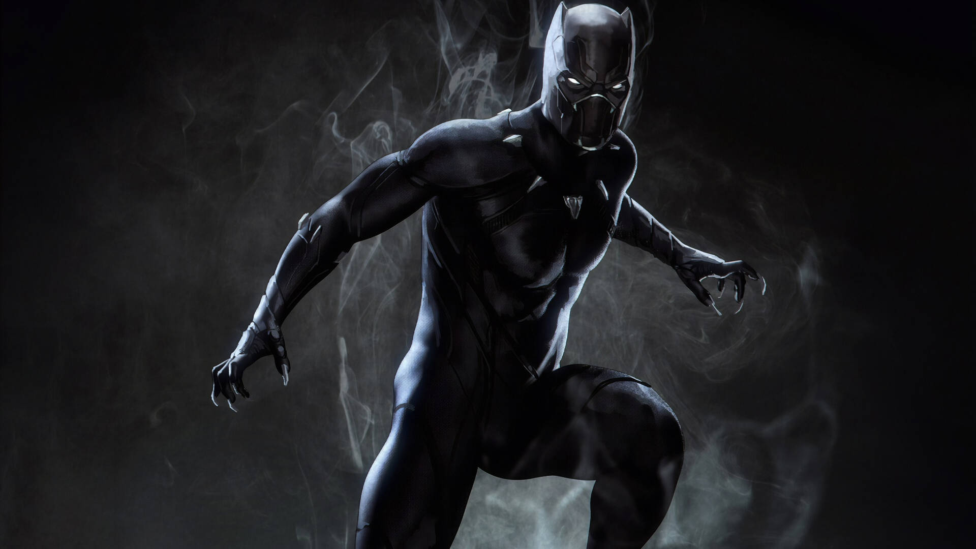 Black Panther Superhero Dark Poster Art Background