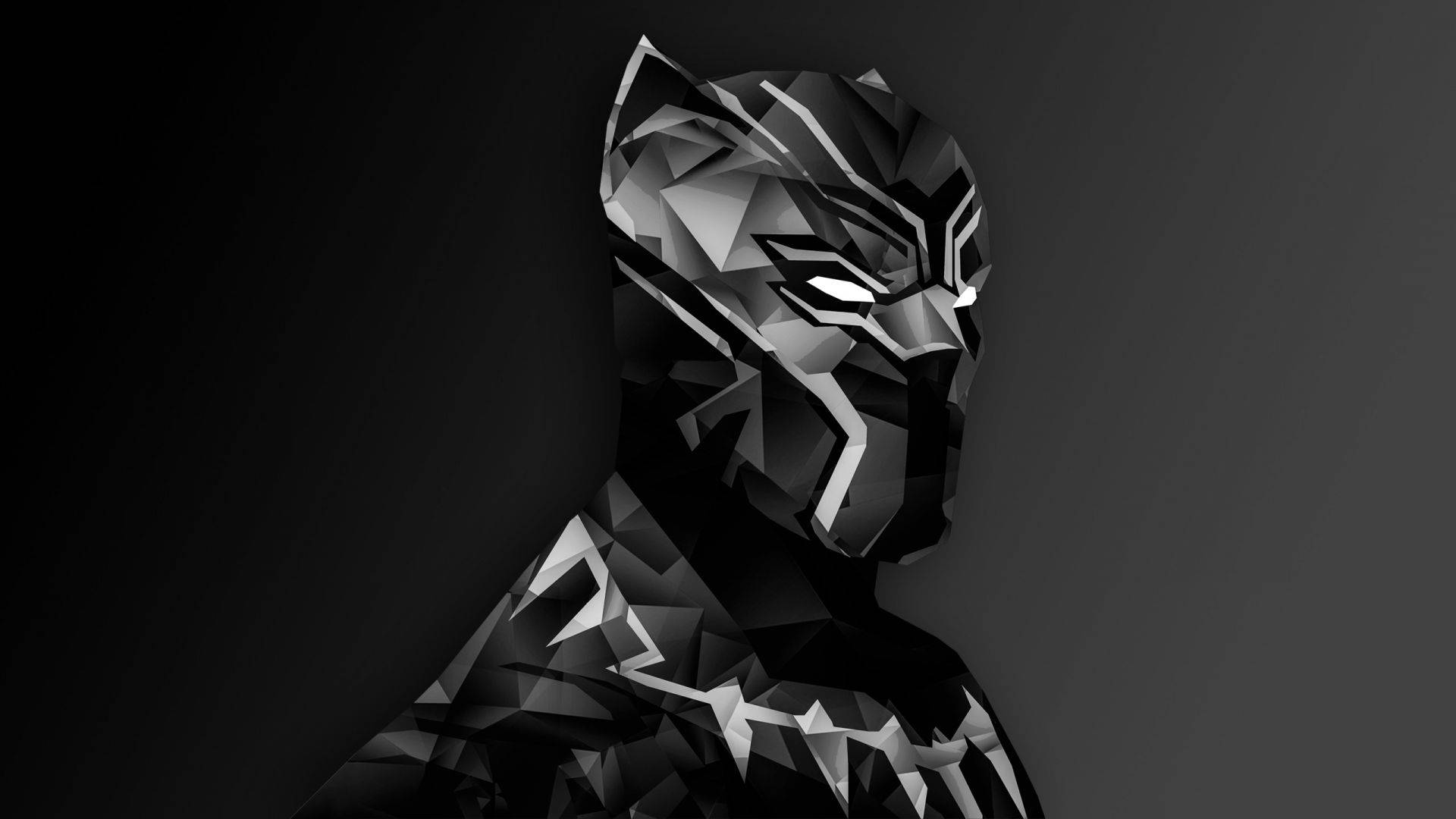 Black Panther Superhero Digital Art Design Wallpaper